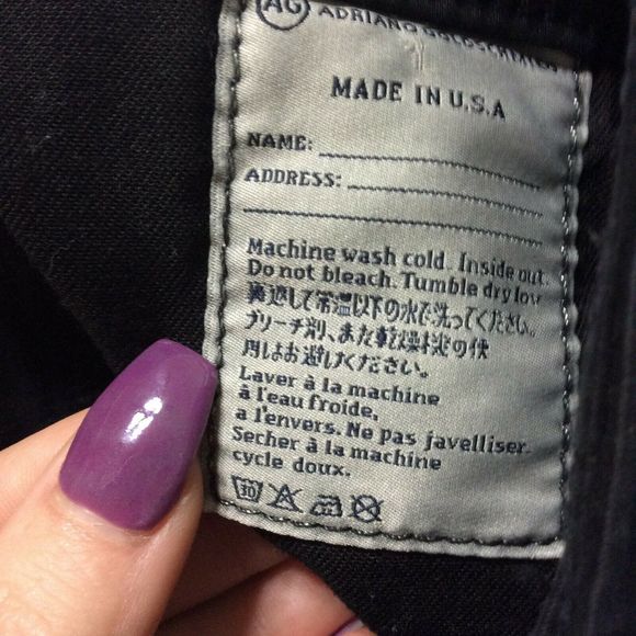 AG Adriano Gold Schmied Jean Black Denim Size 29R - Picture 8 of 8